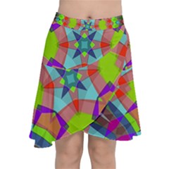 Chiffon Wrap Front Skirt 
