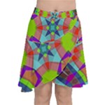 Farbenpracht Kaleidoscope Pattern Chiffon Wrap Front Skirt