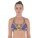 Farbenpracht Kaleidoscope Pattern Cross Back Sports Bra