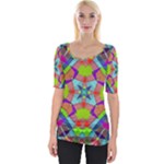 Farbenpracht Kaleidoscope Pattern Wide Neckline T-Shirt
