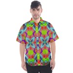 Farbenpracht Kaleidoscope Pattern Men s Short Sleeve Shirt