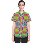Farbenpracht Kaleidoscope Pattern Women s Short Sleeve Shirt