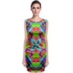 Farbenpracht Kaleidoscope Pattern Sleeveless Velvet Midi Dress