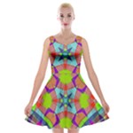 Farbenpracht Kaleidoscope Pattern Velvet Skater Dress