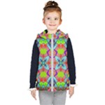 Farbenpracht Kaleidoscope Pattern Kids  Hooded Puffer Vest