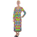 Farbenpracht Kaleidoscope Pattern Velvet Maxi Wrap Dress