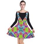 Farbenpracht Kaleidoscope Pattern Plunge Pinafore Dress