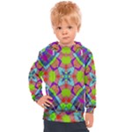 Farbenpracht Kaleidoscope Pattern Kids  Hooded Pullover