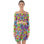 Farbenpracht Kaleidoscope Pattern Off Shoulder Top with Skirt Set