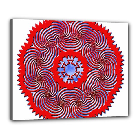 Tile Pattern Background Image Canvas 20  x 16  (Stretched) from ArtsNow.com