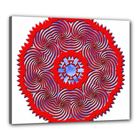 Tile Pattern Background Image Canvas 24  x 20  (Stretched) from ArtsNow.com