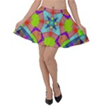 Farbenpracht Kaleidoscope Pattern Velvet Skater Skirt