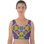Farbenpracht Kaleidoscope Pattern Velvet Crop Top