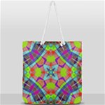 Farbenpracht Kaleidoscope Pattern Full Print Rope Handle Tote (Large)