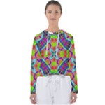 Farbenpracht Kaleidoscope Pattern Women s Slouchy Sweat