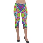 Farbenpracht Kaleidoscope Pattern Lightweight Velour Capri Leggings 