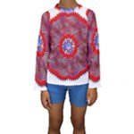 Tile Pattern Background Image Kids  Long Sleeve Swimwear