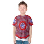 Tile Pattern Background Image Kids  Cotton T-Shirt