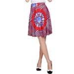 Tile Pattern Background Image A-Line Skirt