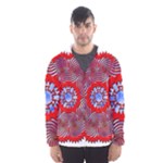 Tile Pattern Background Image Men s Hooded Windbreaker