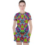 Farbenpracht Kaleidoscope Pattern Women s T-Shirt and Shorts Set