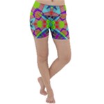 Farbenpracht Kaleidoscope Pattern Lightweight Velour Yoga Shorts