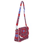 Tile Pattern Background Image Shoulder Bag with Back Zipper