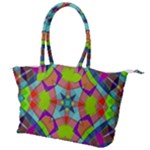 Farbenpracht Kaleidoscope Pattern Canvas Shoulder Bag
