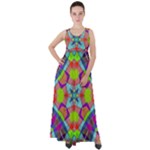Farbenpracht Kaleidoscope Pattern Empire Waist Velour Maxi Dress