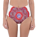 Tile Pattern Background Image Reversible High-Waist Bikini Bottoms