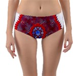 Tile Pattern Background Image Reversible Mid-Waist Bikini Bottoms