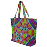 Farbenpracht Kaleidoscope Pattern Zip Up Canvas Bag