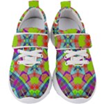 Farbenpracht Kaleidoscope Pattern Kids  Velcro Strap Shoes