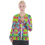 Farbenpracht Kaleidoscope Pattern Casual Zip Up Jacket