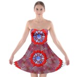 Tile Pattern Background Image Strapless Bra Top Dress