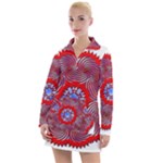 Tile Pattern Background Image Women s Long Sleeve Casual Dress