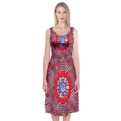 Tile Pattern Background Image Midi Sleeveless Dress from ArtsNow.com