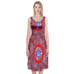 Tile Pattern Background Image Midi Sleeveless Dress