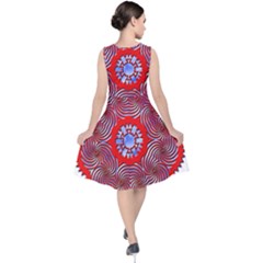 V-Neck Midi Sleeveless Dress  