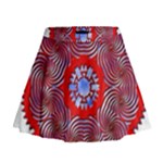Tile Pattern Background Image Mini Flare Skirt