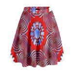 Tile Pattern Background Image High Waist Skirt