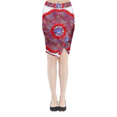 Tile Pattern Background Image Midi Wrap Pencil Skirt from ArtsNow.com