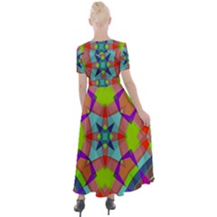 Button Up Short Sleeve Maxi Dress 