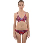 Tile Pattern Background Image Wrap Around Bikini Set