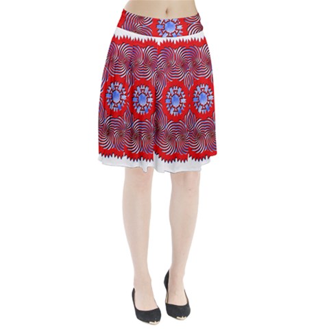 Tile Pattern Background Image Pleated Skirt from ArtsNow.com
