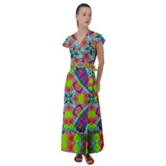 Flutter Sleeve Maxi Dress 