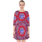 Tile Pattern Background Image Smock Dress