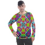 Farbenpracht Kaleidoscope Pattern Men s Pique Long Sleeve T-Shirt