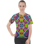 Farbenpracht Kaleidoscope Pattern Women s Sport Raglan T-Shirt