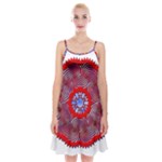 Tile Pattern Background Image Spaghetti Strap Velvet Dress